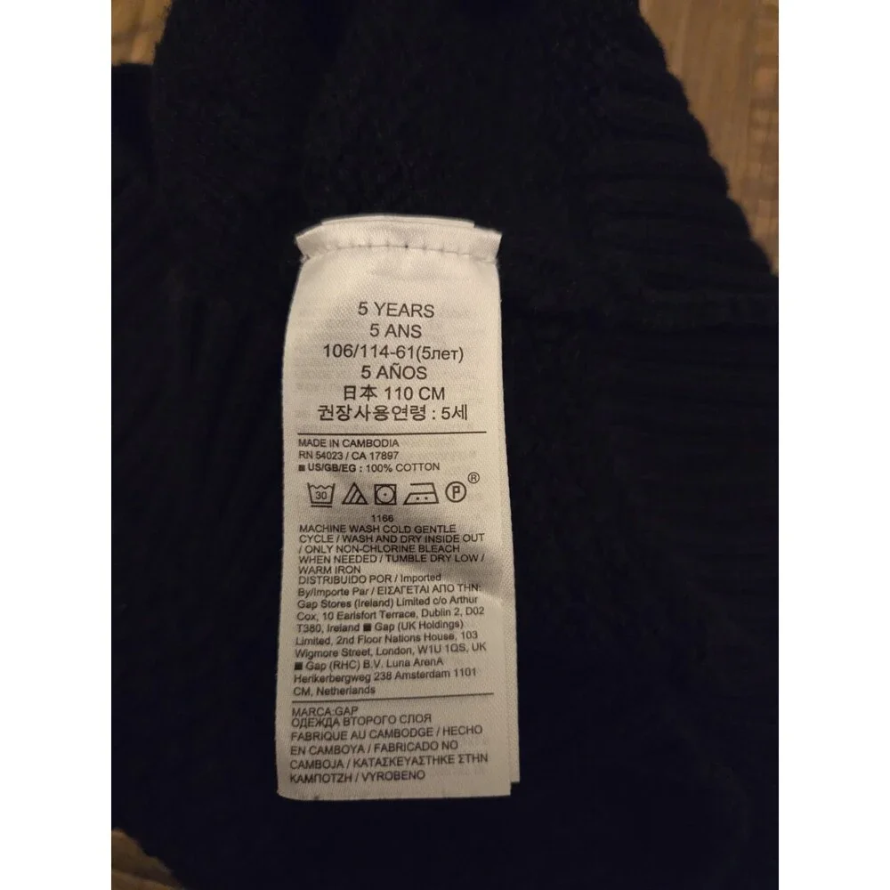 Black Baby Gap Textured Sweater Size5years